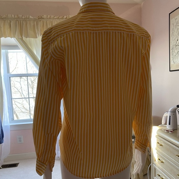 Rafaella Petites Button Down Shirt in Yellow and White Stripes size 8 - Picture 4 of 11